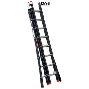 2.25 - 5.25m 3-delige Atlas black reformladder 3x8