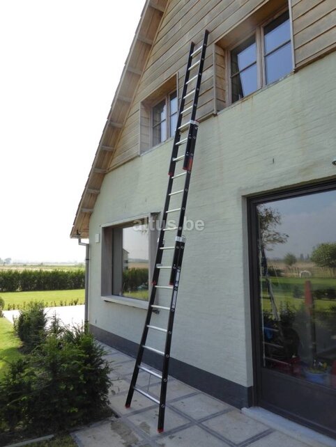2.25 - 5.25m 3-delige Atlas black reformladder 3x8