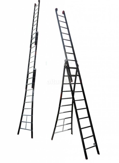 2.80 - 6.25m 3-delige Atlas - black reformladder 3x10