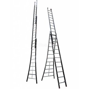 3.25 - 7.75m 3-delige Atlas - black reformladder 3x12