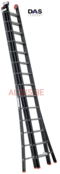 3.80 - 9.05m 3-delige Atlas - black schuifladder 3x14