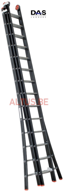 3.80 - 9.05m 3-delige Atlas - black schuifladder 3x14