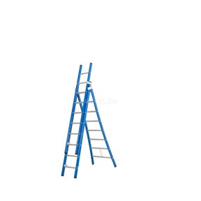 Atlas blue 3-delige 3x8 reformladder blauw