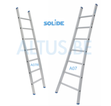 Solide Professionele enkele ladder 7 treden met uitgebogen voet