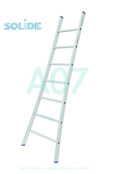 Solide Professionele enkele ladder 7 treden met uitgebogen voet