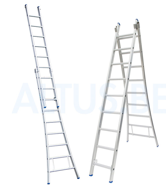 Solide 2-delige professionele reformladder model C 2x9