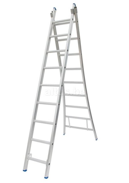 Solide 2-delige professionele reformladder model C 2x9