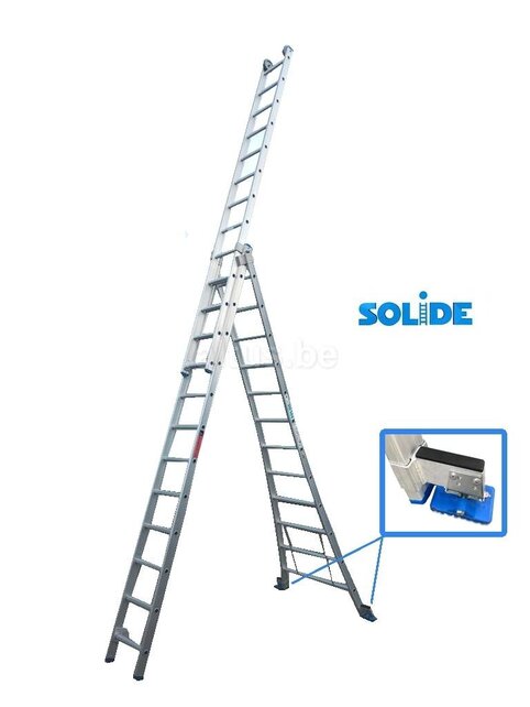 Solide 3-delige professionele reformladder model D3x12
