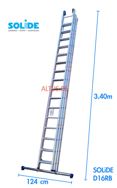 3-delige  schuifladder model D3x16