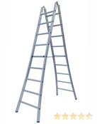 Solide dubbele scharnierladder model B B 2X9