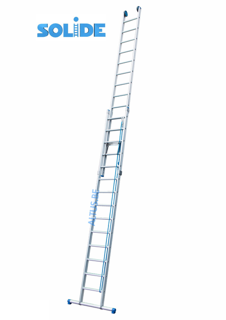 Solide 2-delige professionele touwladders model E2 x 14 treden