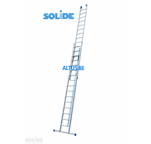 Solide 2-delige professionele touwladder model E2x16 treden
