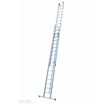 Solide 2-delige professionele touwladder model E  2x18 treden