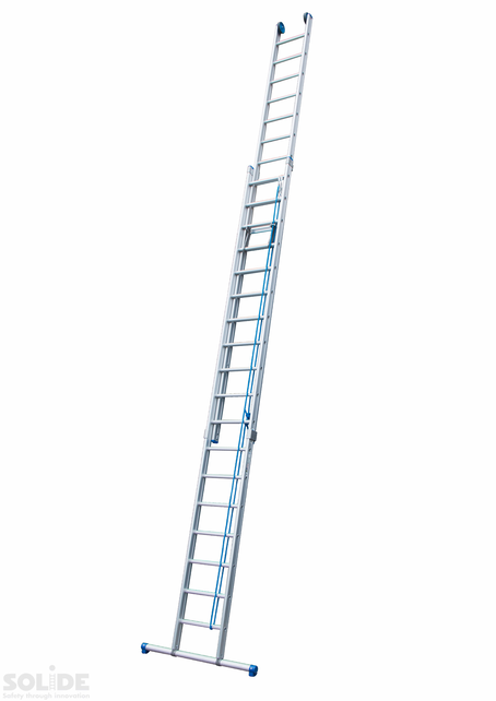 Solide 2-delige professionele touwladder model E  2x18 treden