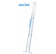 Solide 2-delige professionele touwladder model E2x20 treden