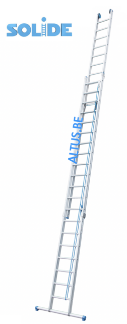 Solide 2-delige professionele touwladder model E2x20 treden