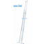 Solide Solide 2-delige professionele touwladder model E2x22 treden
