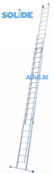 Solide 2-delige professionele touwladder model E2x24 treden