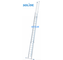 Solide 2-delige professionele touwladder model E2x24 treden