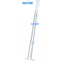 Solide 2-delige professionele touwladder model E 2 x 26 treden