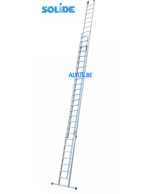 Solide 2-delige professionele touwladder model E 2 x 26 treden