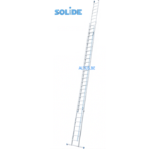 Solide 2-delige professionele touwladder model E 2x30 treden