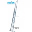 Solide Solide 3-delige professionele touwladder model F3x22 treden