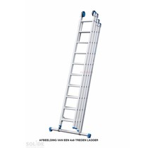 4-delige Solide professionele schuifladder met stabilisatiebalk, 4x9 sporten
