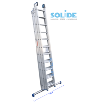 4-delige Solide professionele schuifladder met stabilisatiebalk, 4x10 sporten