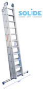 4-delige Solide professionele schuifladder met stabilisatiebalk, 4x10 sporten