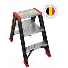 Dubbele trapladder 2x3 treden