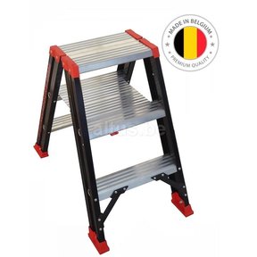 Dubbele trapladder 2x3 treden