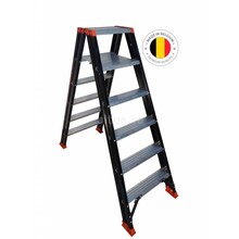 Dubbele trapladder 2x6 treden