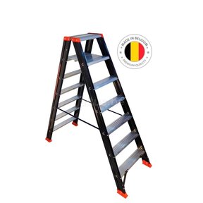 Dubbele trapladder 2x7 treden