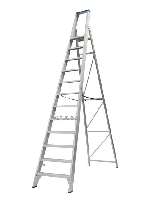 Solide enkele professionele trapladder model PT 12 treden