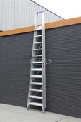 Solide enkele professionele trapladder model PT 12 treden