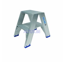 Solide dubbele professionele trapladder model DT 2x2 treden