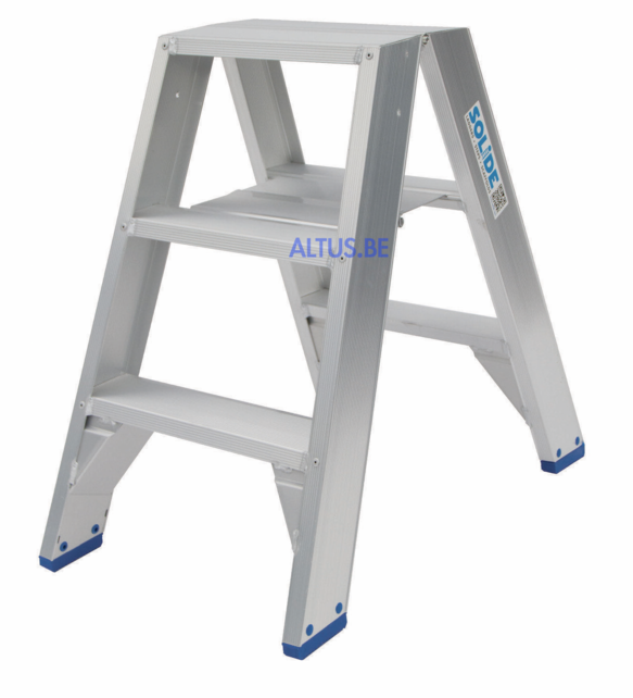 Solide dubbele professionele trapladder model DT 2x3 treden