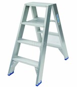 Solide dubbele professionele trapladder model DT 2x4 treden