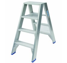 Solide dubbele professionele trapladder model DT 2x4 treden