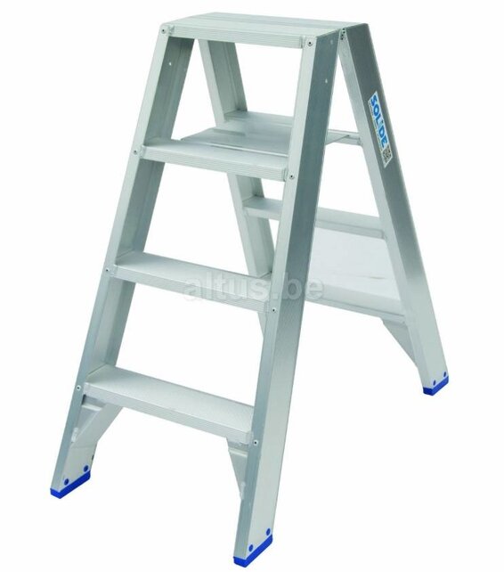 Solide dubbele professionele trapladder model DT 2x4 treden