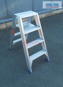 Solide dubbele professionele trapladder model DT 2x4 treden