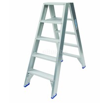 Solide dubbele professionele trapladder model DT 2x5 treden