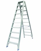 Solide dubbele professionele trapladder model DT 2x10 treden
