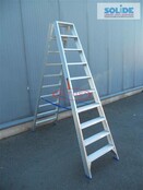 Solide dubbele professionele trapladder model DT 2x10 treden