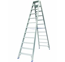 Solide dubbele professionele trapladder model DT 2x12 treden