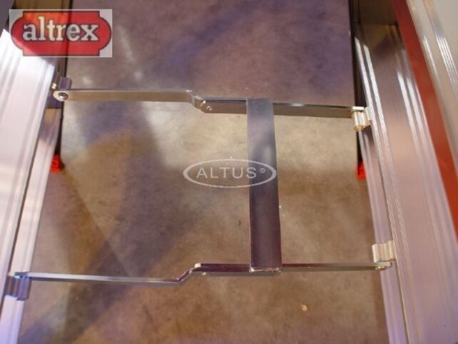 Altrex Taurus dubbele trapladder 2 x 7 treden met inklapbare steunbeugel