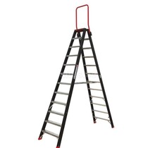 Altrex taurus dubbele trapladder 2x12 treden met inklapbare steunbeugel