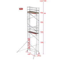 RS-41 Tower 0.75m B x 2.45m L x 8.20m Vh = 10.20 wh traditionele opbouw