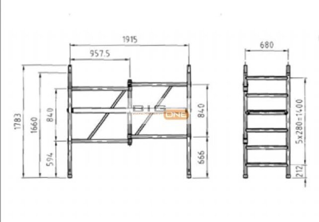 BIG-1 rolsteiger 0.75m x 1.85m x 1.82m PU 6 + PU 3